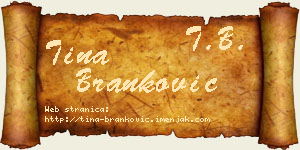 Tina Branković vizit kartica